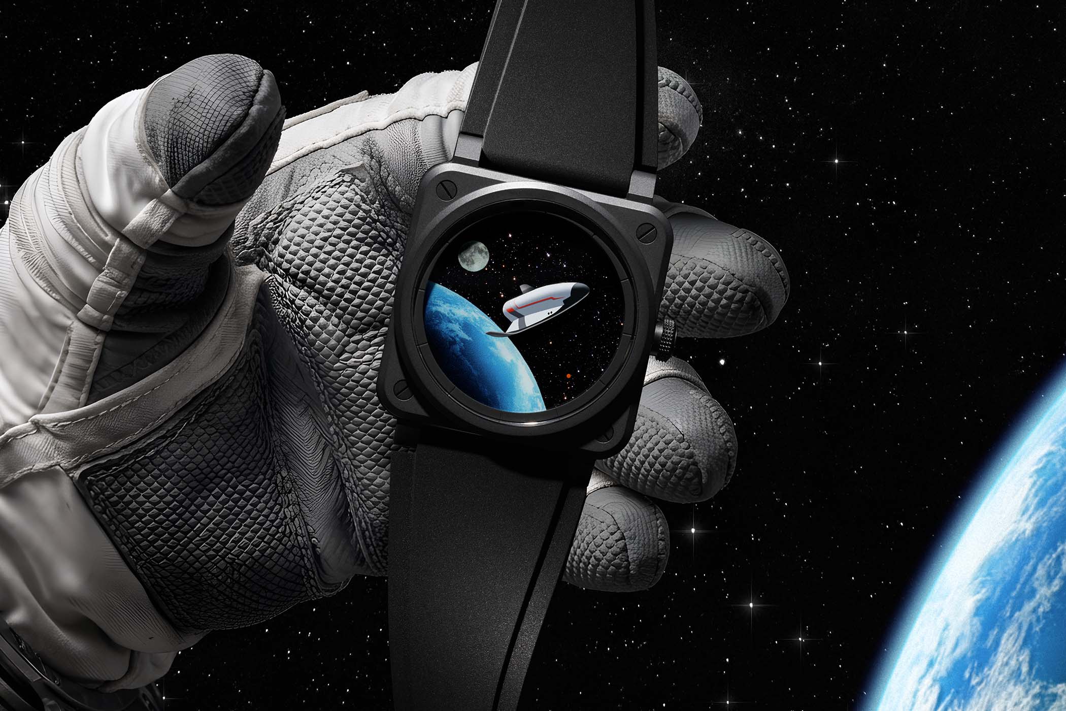 Bell & Ross BR-03 Space Mission: Earth, Mars, and No Hands