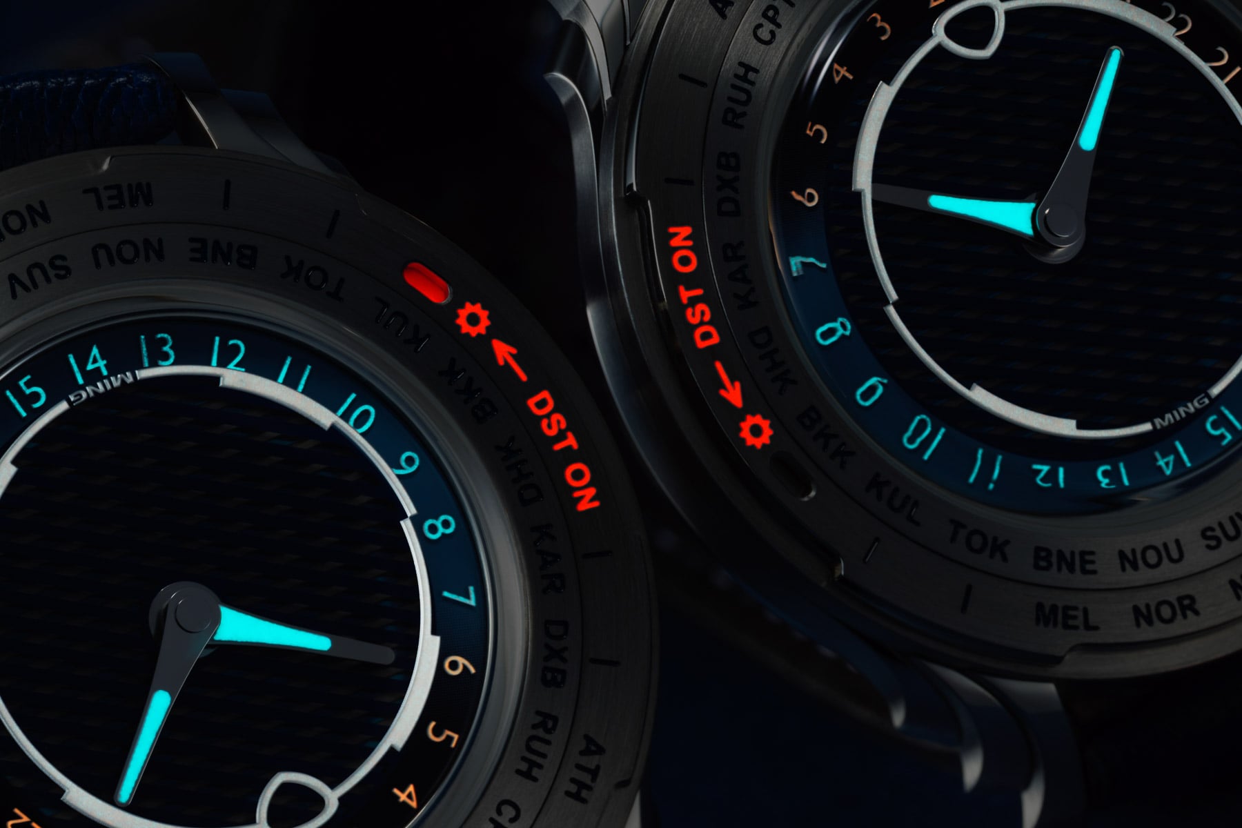 Ming 57.05 Comet on the wrist showing case profile and dial legibility at arm's length