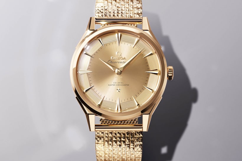 Omega Constellation Observatory in Platinum-Gold, reference 140.50.39.21.99.001, hero shot with matching precious-metal dial
